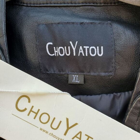 Black Faux Leather Moto Jacket - Picture 10 of 16